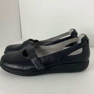 Sanita Florida Black Tumbled Leather Mary Jane Comfort Support size 40